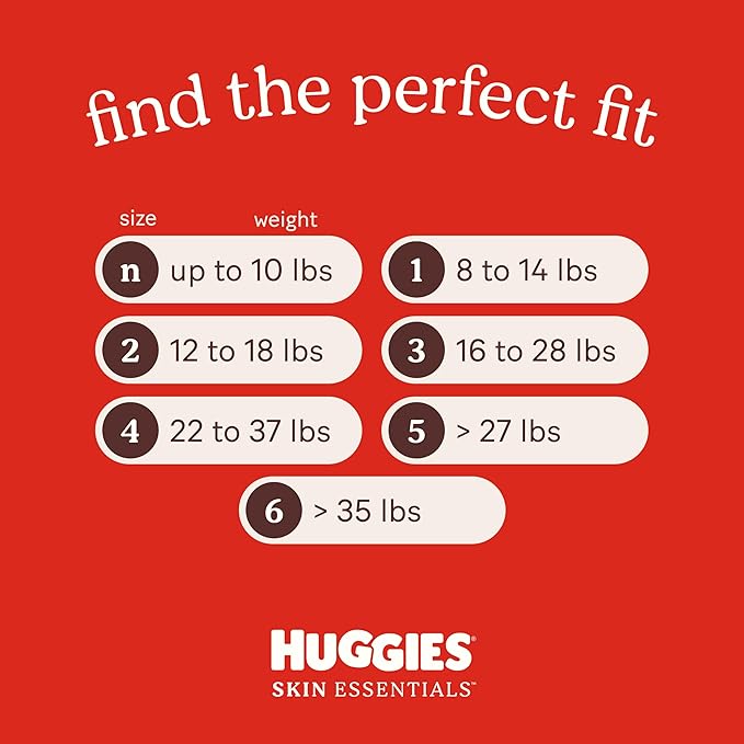 Huggies Size 2 Diapers, Skin Essentials Baby Diapers, Size 2 (12-18 lbs), 26 Count, Packaging May Vary
