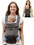 GROWNSY Baby Carrier Infant with Head Support, Black Flow Stripe