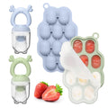 KingKam Breastmilk Popsicle Molds & Baby Fruit Feeder Teether (2 Set)