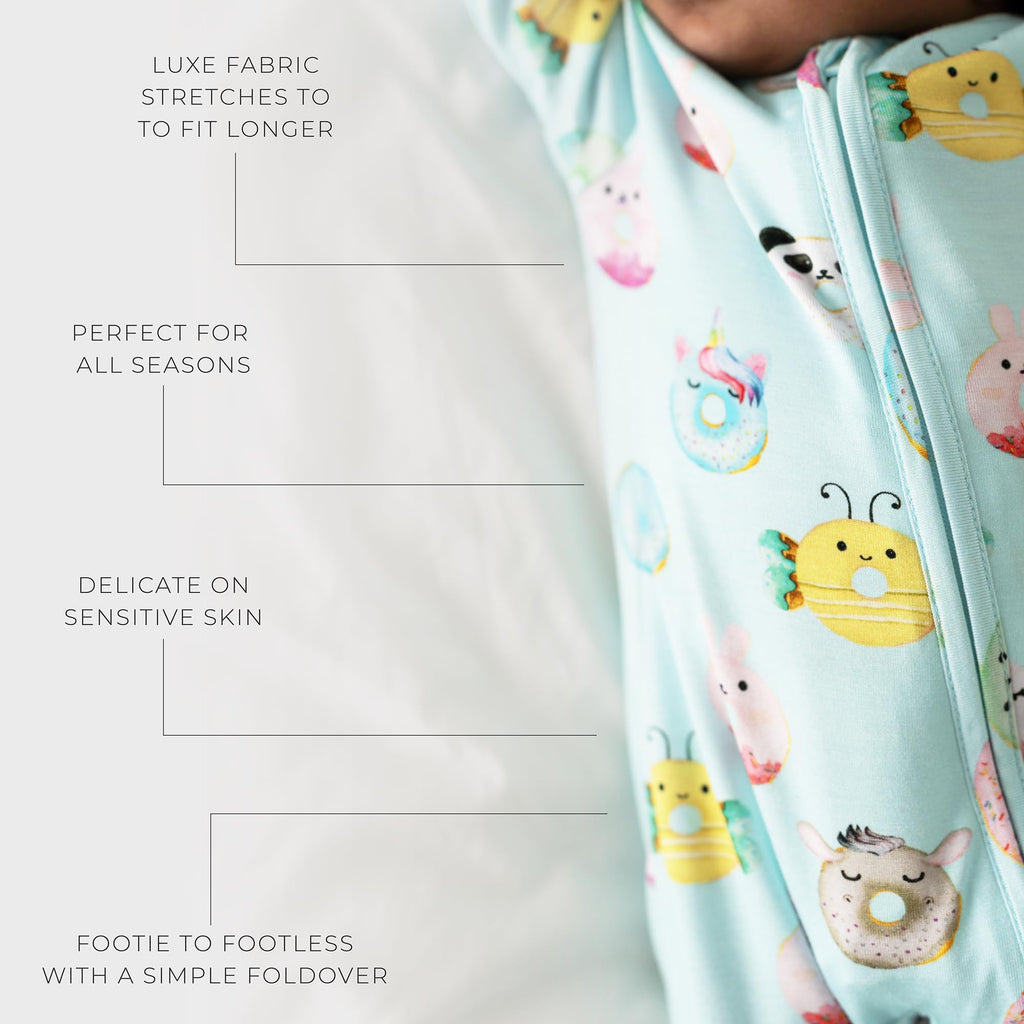 Posh Peanut Convertible Baby Sleepers, Boy Toddlers Footless Pajamas
