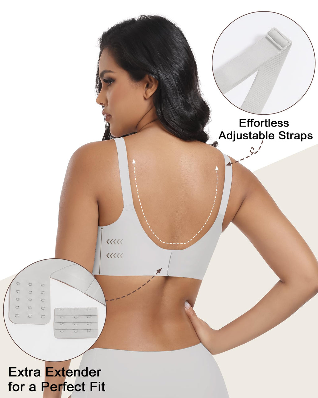As Fairy Pumping Bra Hands Free Nursing Bras for Breastfeeding Maternity Bras for Pregnancy Breast Feeding (Grey M Plus)