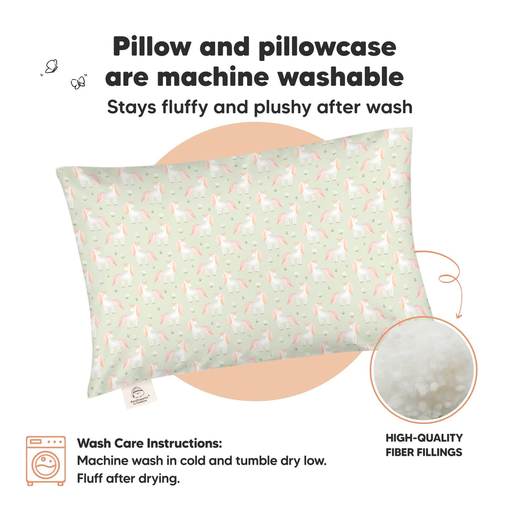 Toddler Pillow with Pillowcase, 13x18 My Little Dreamy Pillow (Grace)