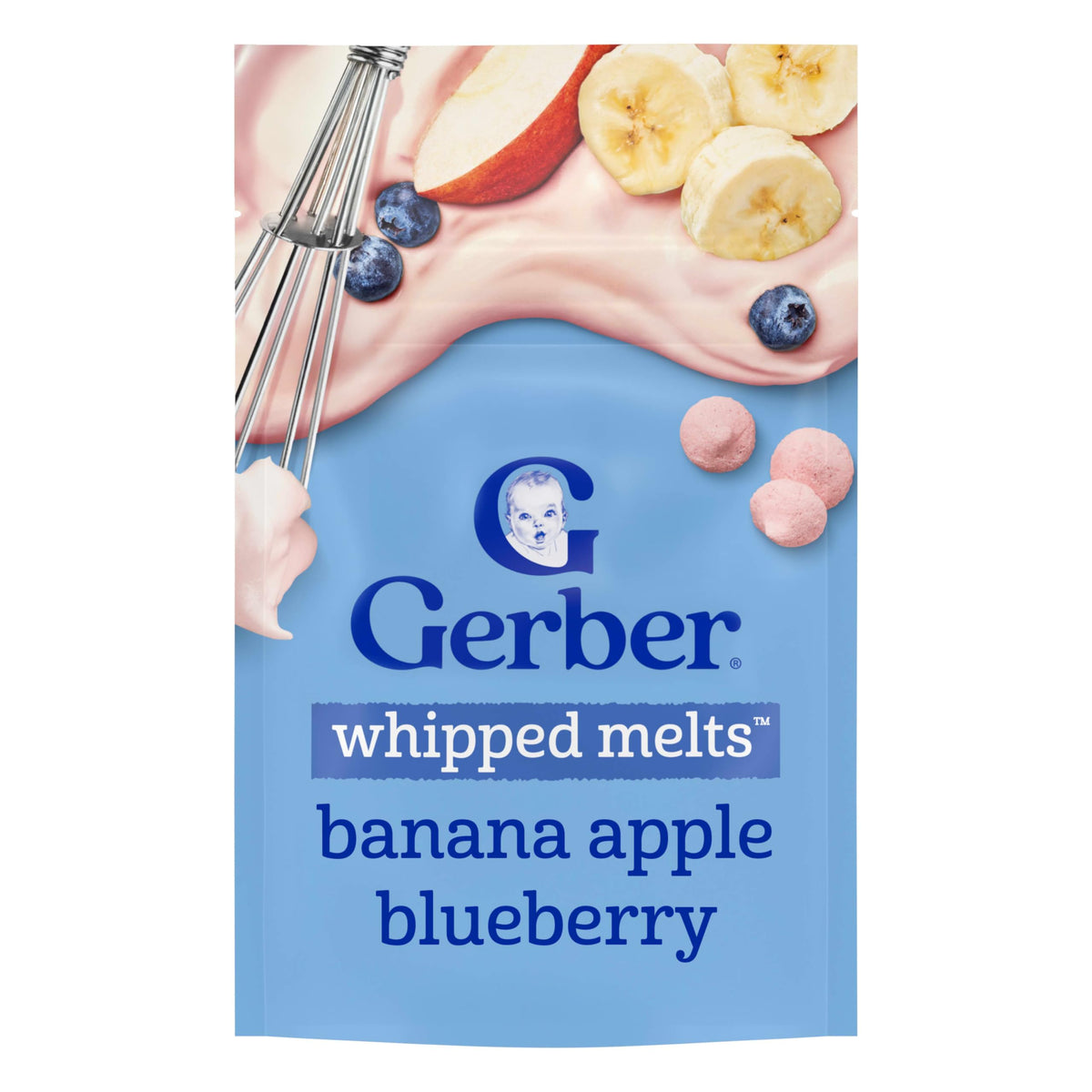 Gerber Stage 3 Banana Apple Blueberry Whipped Melts, 1 Oz, 7 Pack