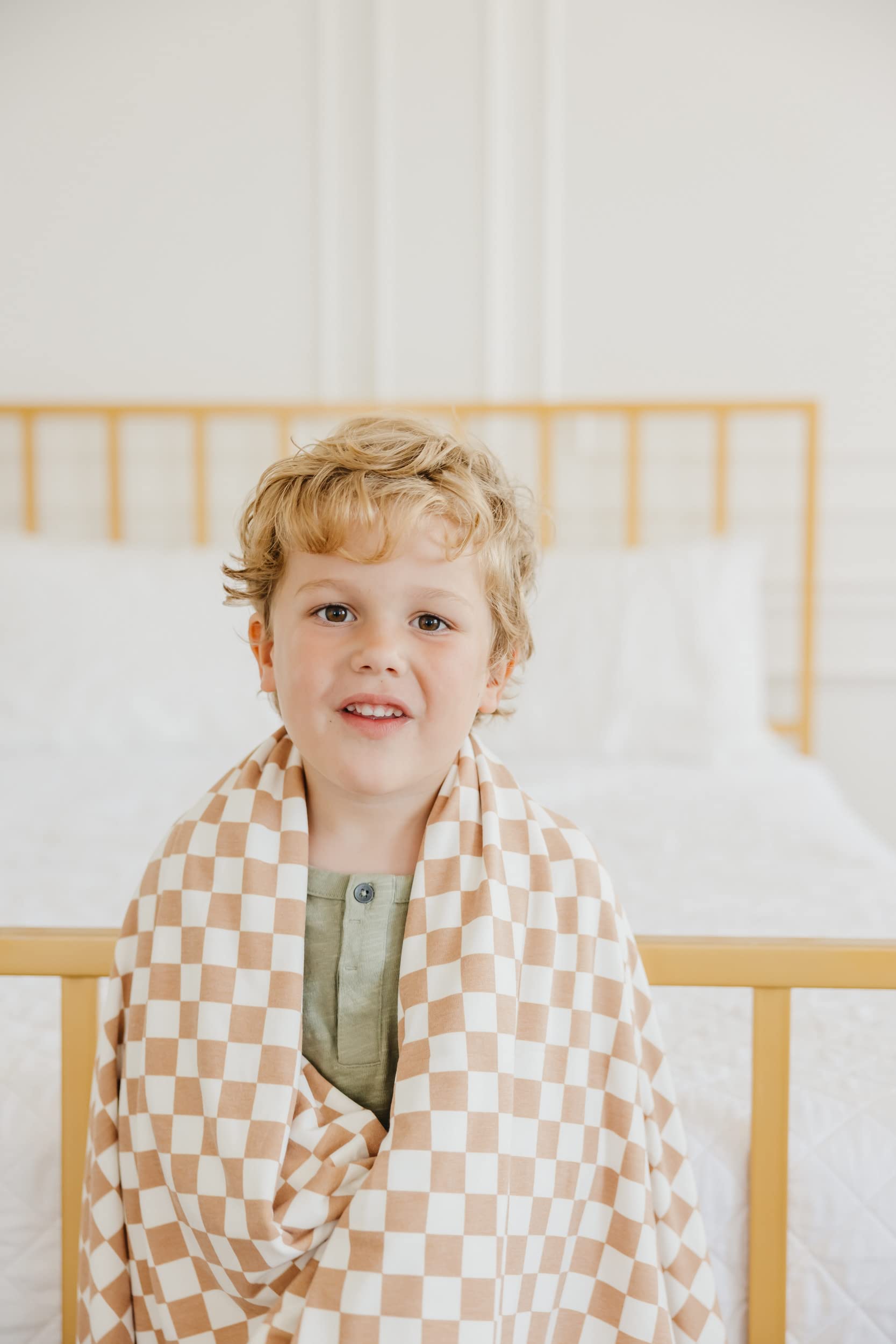 Copper Pearl 3-Layer Baby Blanket: Soft Baby Quilts for Boys and Girls | Breathable, Cozy, Toddler Blanket | Baby Quilt for Newborns | 46x46 Premium Polyester/Rayon | Vance