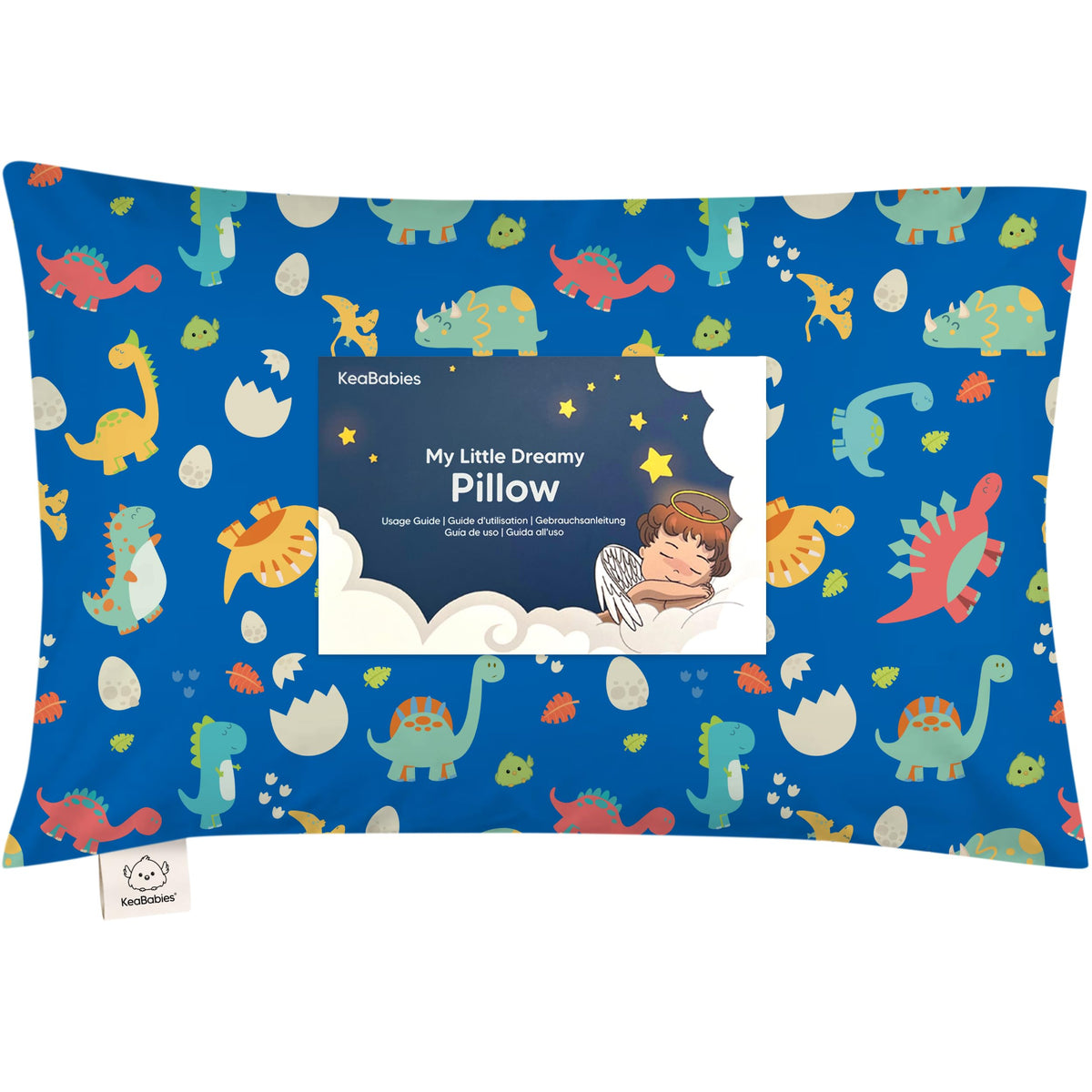 Toddler Pillow with Pillowcase, 13x18 My Little Dreamy Pillow (Dino Patrol)