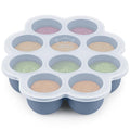 KeaBabies Silicone Food Freezer Trays with Lid, 2oz x 10 Pods Baby Food Storage Containers, Easy Puree Meal Prep, Breast Milk Silicone Freezer Molds, Dishwasher, Microwave Safe, BPA-Free (Slate)