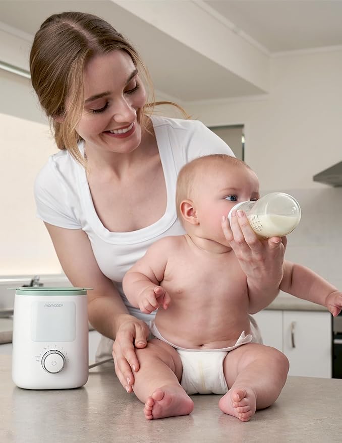 Momcozy Retain Nutrients Bottle Warmer, 9-in-1 Baby Bottle Warmer with Night Light, Accurate Temperature to Preserve Fullest Nutrients in Breast Milk, Bottle Warmers for All Bottles