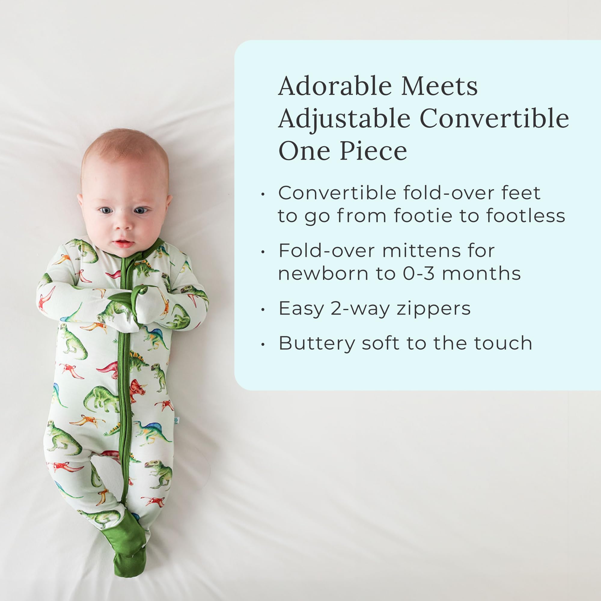 Posh Peanut Convertible Baby Sleepers, Boy Toddlers Footless Pajamas