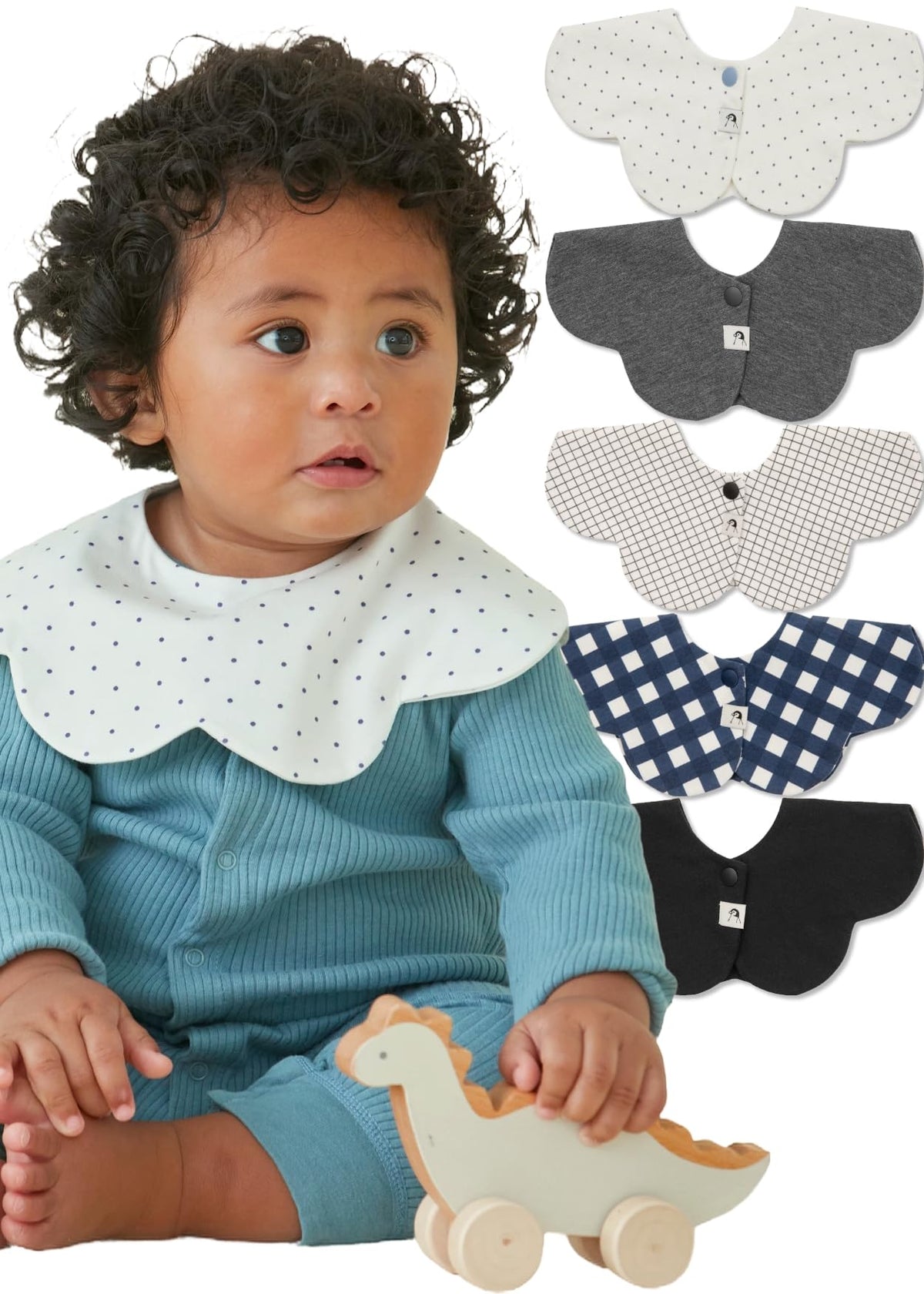 Konny Baby Bibs for Drooling Baby Boys and Girls, Super Absorbent Quick Dry