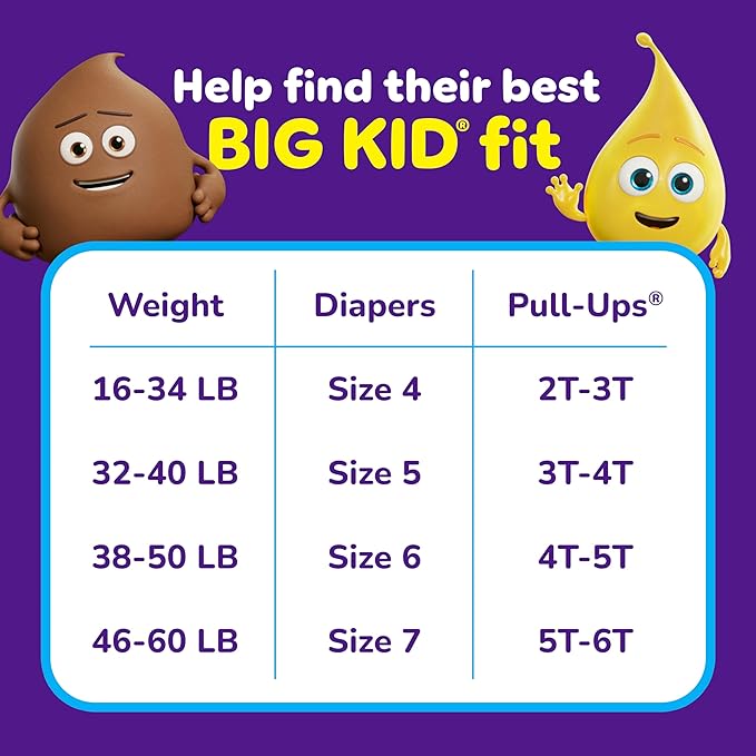 Pull-Ups Boys' Potty Training Pants, Size 2T-3T Training Underwear (16-34 lbs), 124 Count (4 Packs of 31), Packaging May Vary