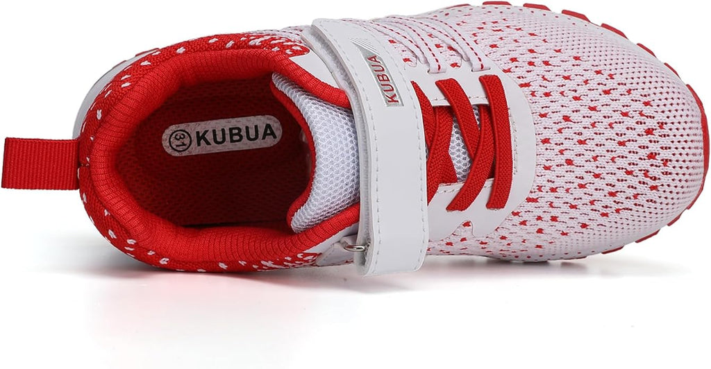 KUBUA Kids Sneakers for Boys Girls Running Tennis Shoes Lightweight Breathable Sport Athletic