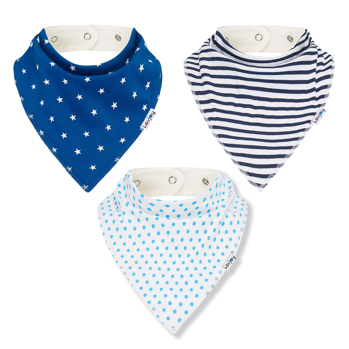 Lovjoy Large Bandana bibs - Special Needs Bibs - For Older Children, Youth and Adults - Practical, absorbent and Stylish (SET 09)