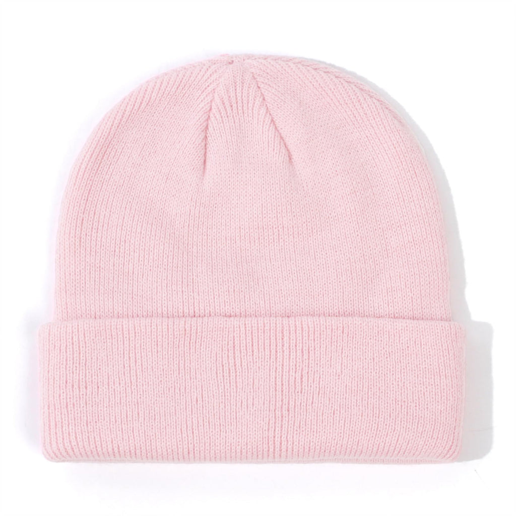 ENBAOHUI Baby Beanie Hat Newborn Winter Warm Knit Hat Kids Soft Beanie Cap Boys Girls Winter Warm Knit Hat White/Pink/Purple/Dustypink M