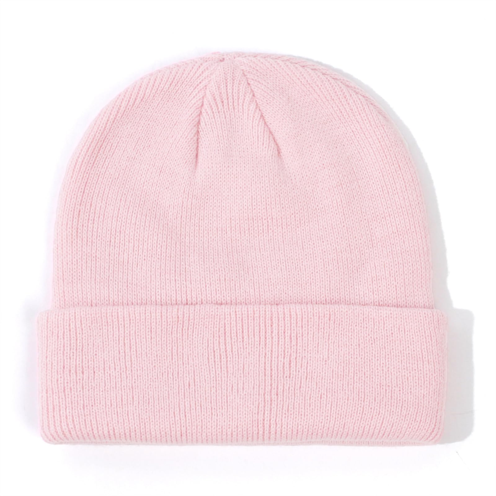 ENBAOHUI Baby Beanie Hat Newborn Winter Warm Knit Hat Kids Soft Beanie Cap Boys Girls Winter Warm Knit Hat Black/White/Pink/Purple S