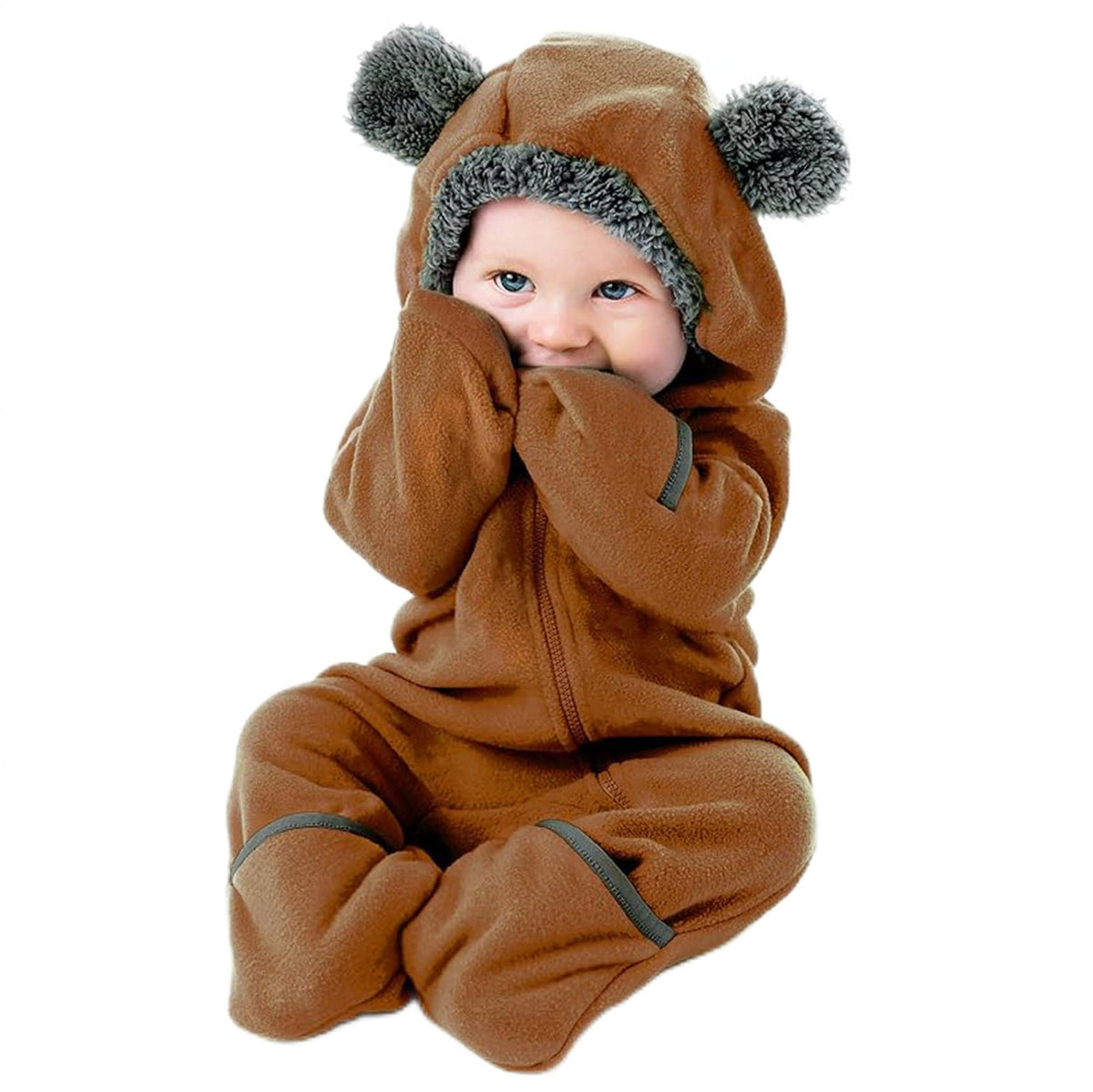 Cuddle Club Fleece Baby Bunting Bodysuit Hoodie, Newborn - 5T