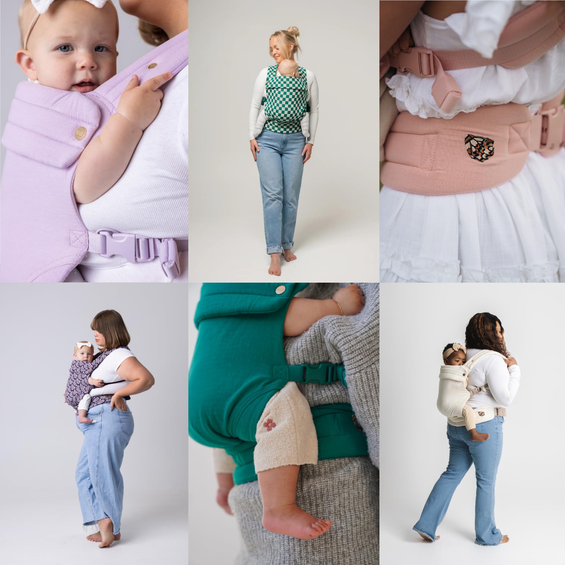 Mabē Monarch Ergonomic Baby Carrier – Premium Cotton Soft Structured Newborn to Toddler Carrier with Hip-Healthy Design, 3 Carry Positions (9-46 lbs), Lightweight & Breathable, (Ebony)