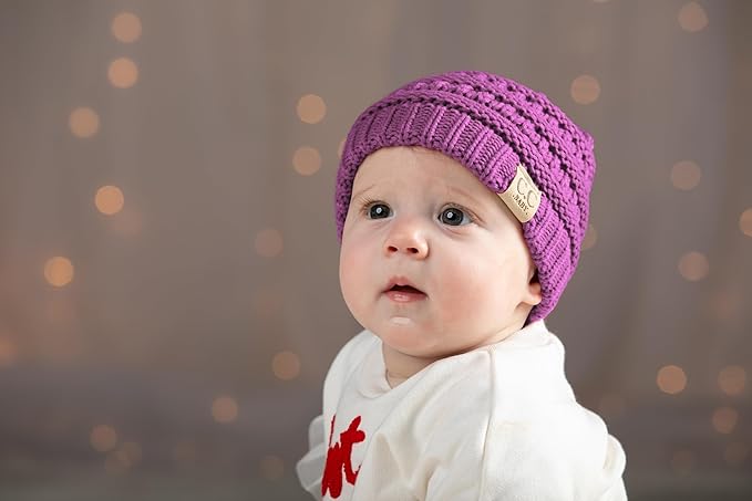 Funky Junque Baby Winter Hat – Cute Newborn Hats, Cozy Warm Infant Beanie, Soft Knit Stocking Stuffer for Babies 0–12 Months