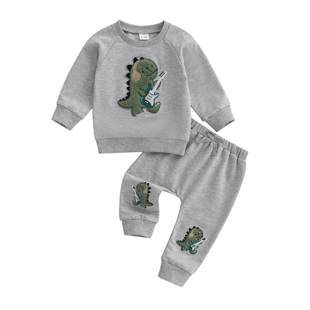 Nyapruwe Toddler Baby Boys Fall Winter Outfits Funny Print Top Pants Set (Green G-animals, 2-3T)