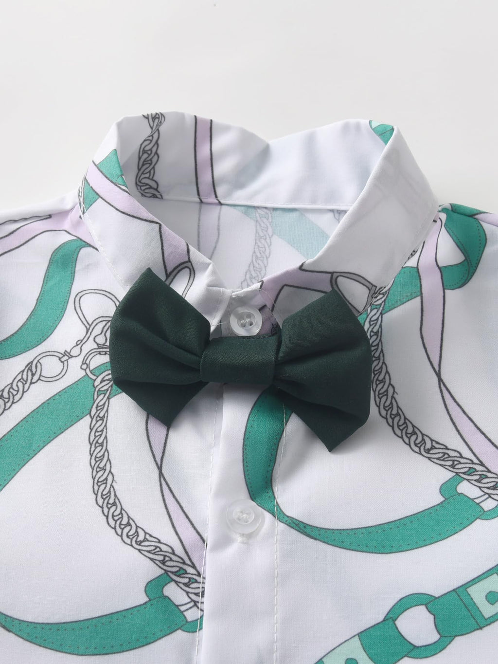 Boarnseorl Baby Boys Pants Sets, Infant Long Sleeve Shirt + Pants + Bow Tie + Suspenders Outfits Clothing,4-5Y