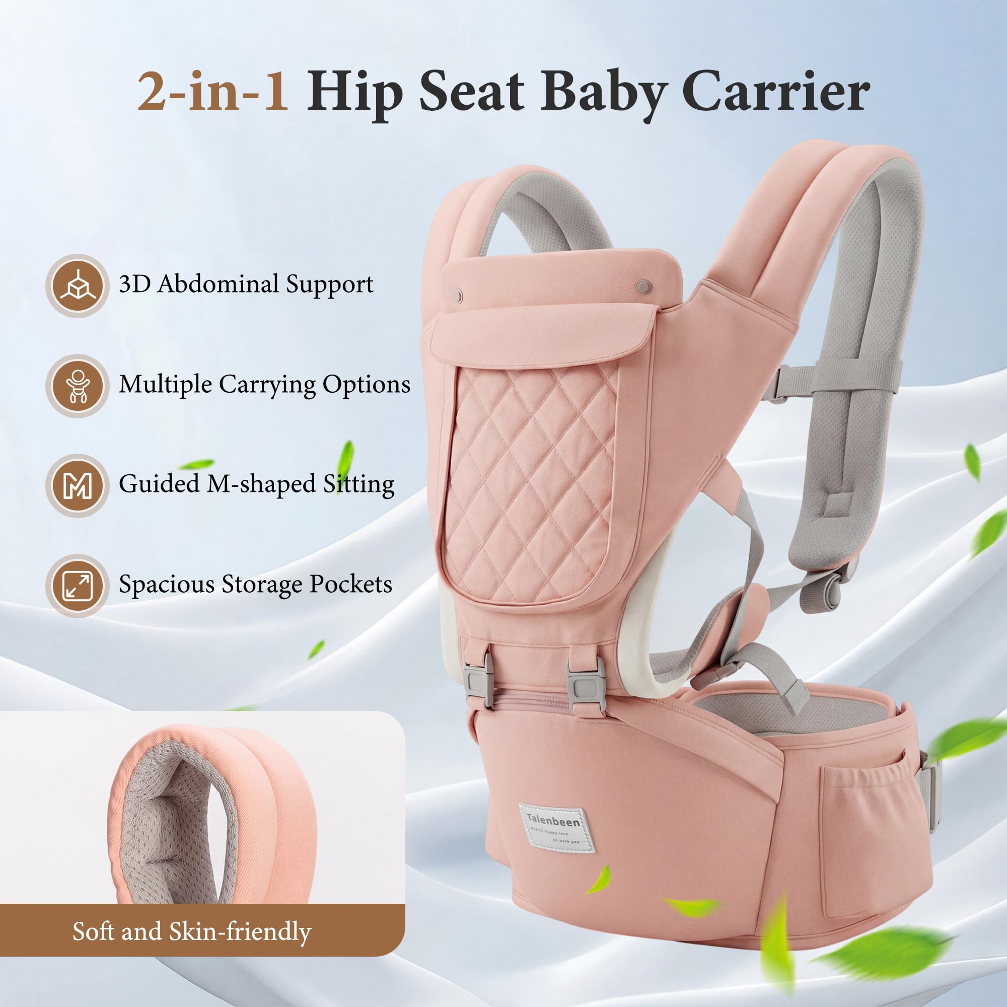 Baby Carrier Newborn to Toddler, 6-in-1 Baby Carrier