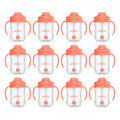 Dr. Brown's Milestones Baby's First Straw Cup, Training Cup with Weighted Straw, 9 oz/270 mL, BPA-free, 6m+, Coral, 12-Pack