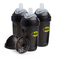 Herobility Anti-Colic Baby Bottles 8.5 fl oz/240ml - Pack of 3 Plastic Baby Bottles, Fast Flow Plastic Bottles, Breast-Shaped Teat for Breastfed Babies, Small Baby Bottles, Swedish Design, Batman
