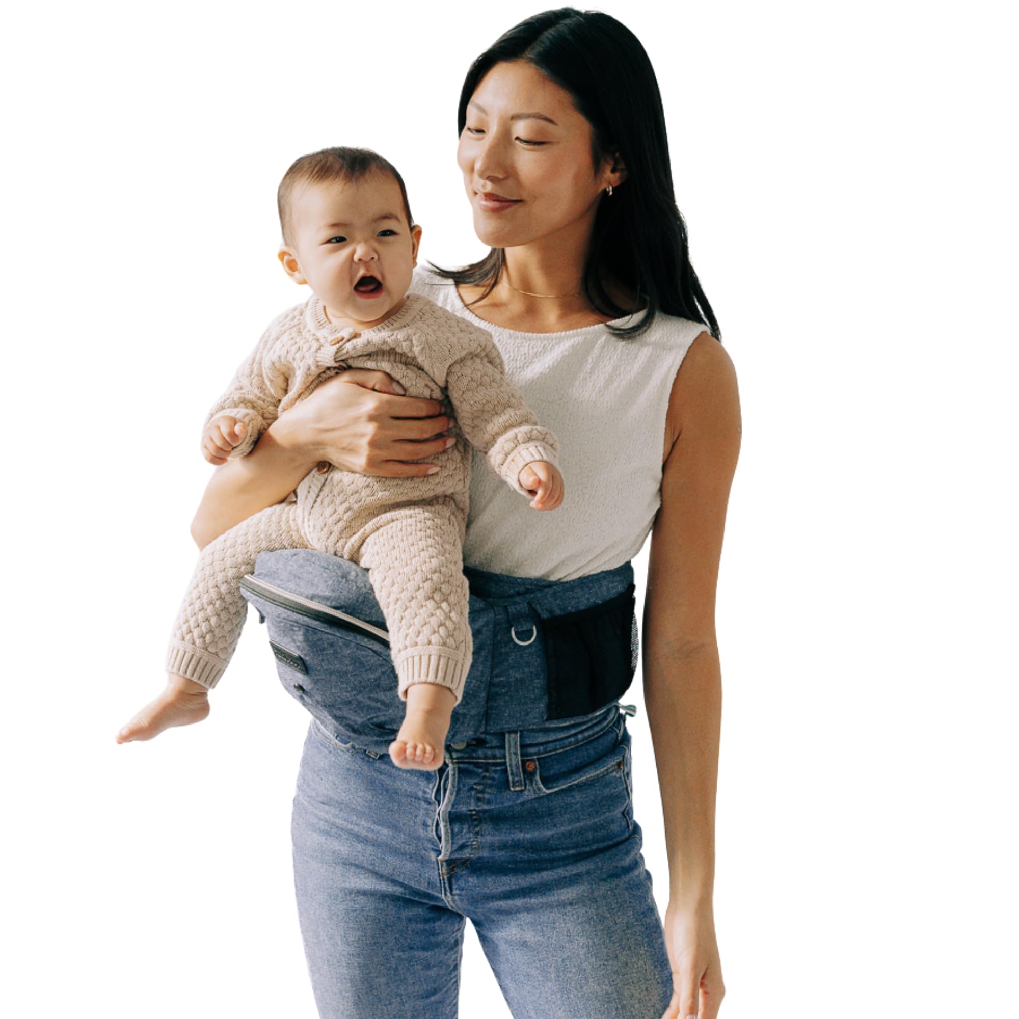 Tushbaby The Original Premium Quality Hip Seat Carrier – Safety-Certified Baby & Toddler Carrier with Secure Safety Buckles, Storage Pockets
