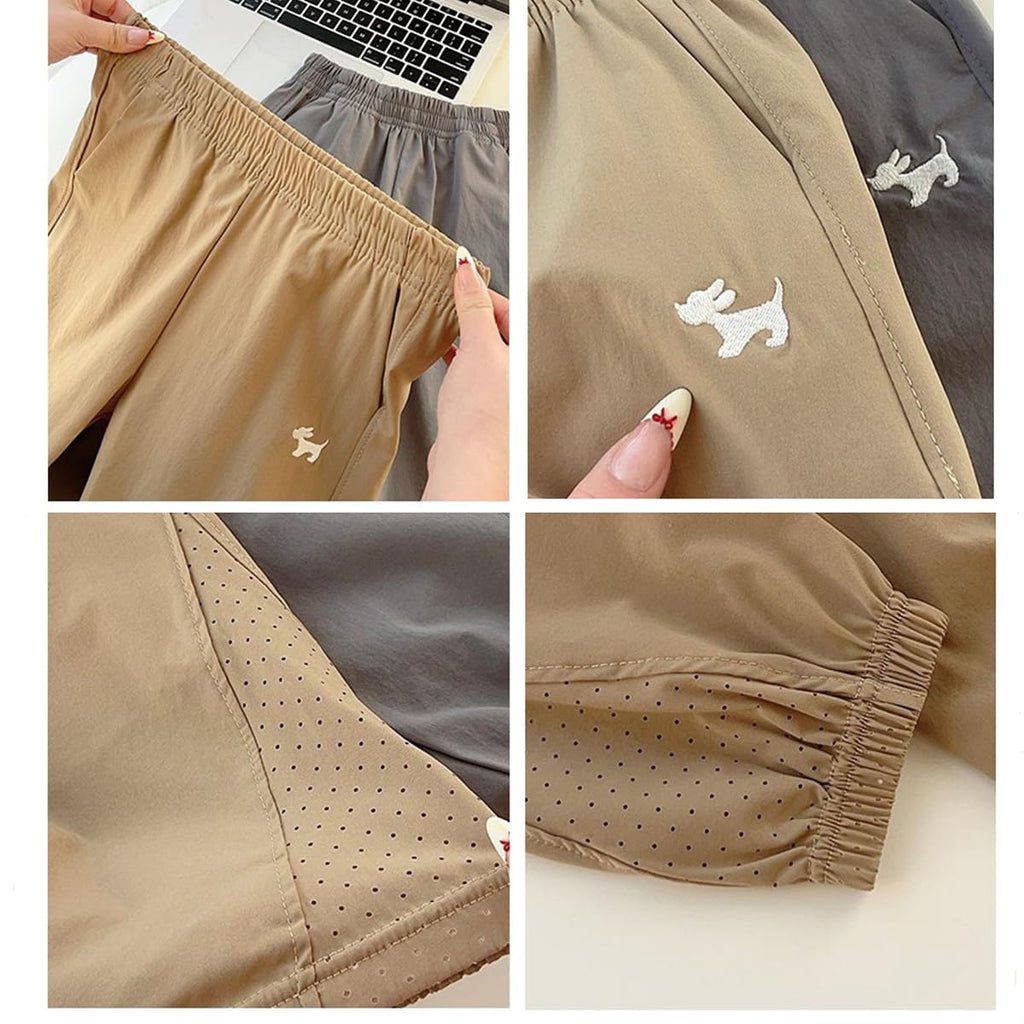kolally Boys Khaki Pants Lightweight Athletic Hiking Gym School Pants with Pockets Quick Dry Sweatpants 3-12Y Stocking Stuffers