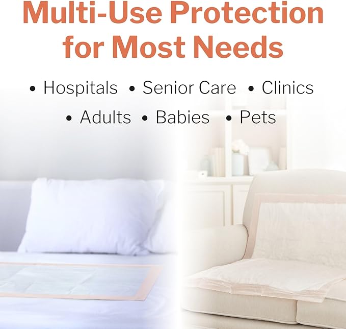 McKesson Underpads Disposable Bed Pads 30" x 36" [50 Count], Heavy Absorbency, Ultra Incontinence Chux Pads for Adults, Elderly, and Baby, Pee Pads