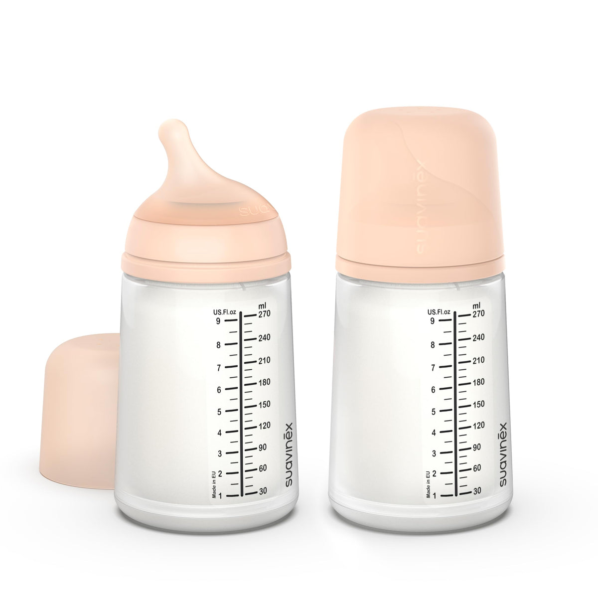 Suavinex Zero Zero Anti Colic Baby Bottle, 6 Oz, Light, 1-Pack
