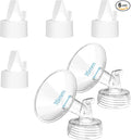 Flange Inserts for Spectra, Spectra Replacement Pump Parts for S1/S2/9 Plus, Not Original Accessories, Breast Pump Parts Include 2-Pack 15MM Flange and 4-Pack Duckbill Valves