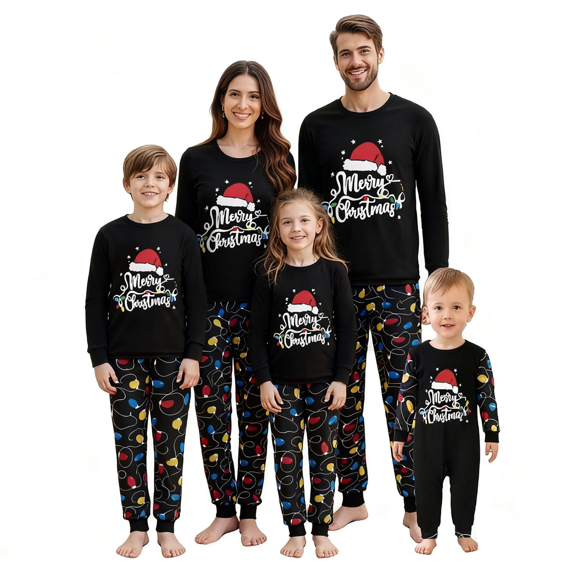 Awoscut Family Christmas Pajamas Matching Pajamas for Family, Xmas PJs Sets Holiday Sleepwear (on-23, Baby, 9 Months)