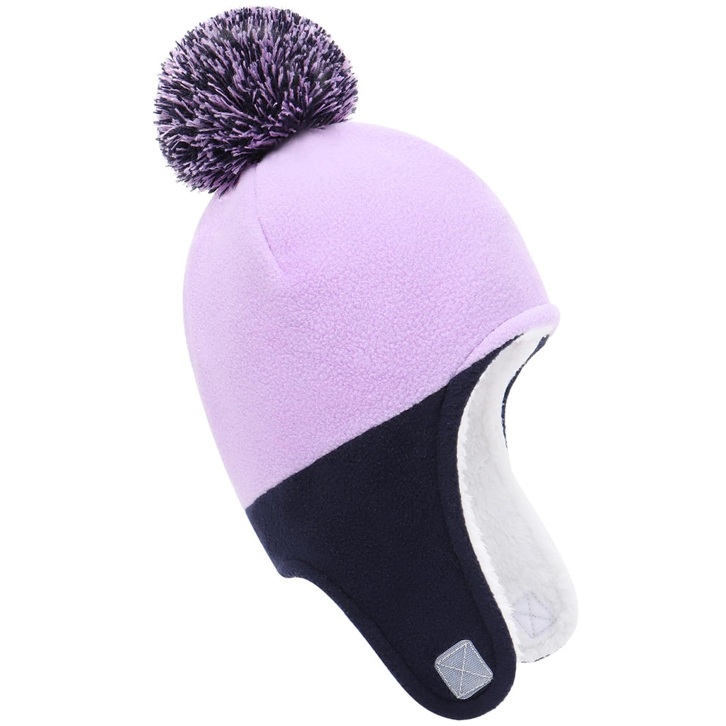 Otoyzy Baby Beanie Hat Pom Full Hood Toddler Winter Hat Fleece Earflap