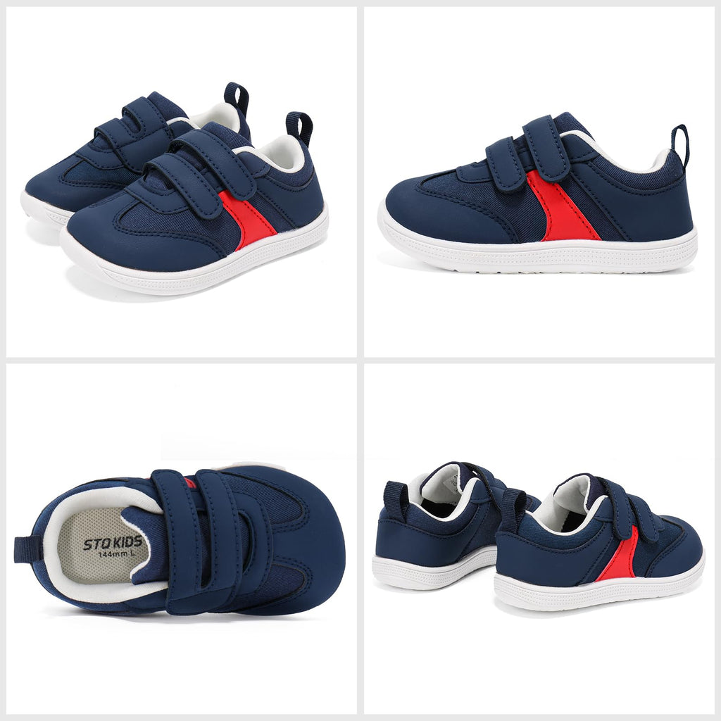 STQ KIDS Toddler Wide Toe Box Shoes Boys Barefoot Shoe Navy White Size 7
