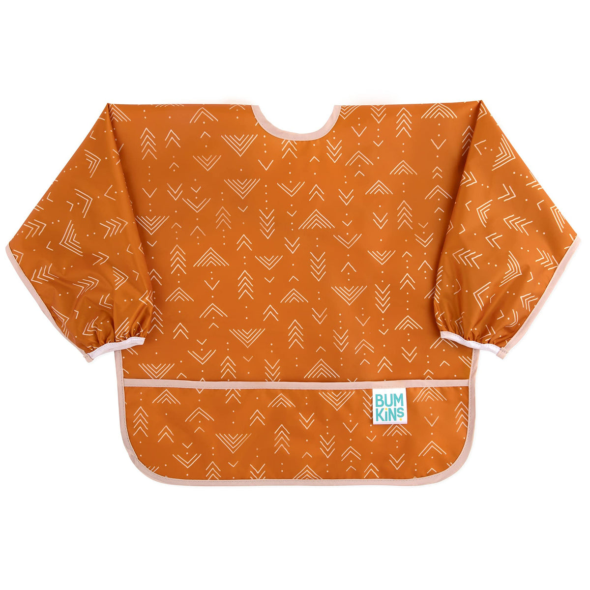 Bumkins Sleeved Bib for Girl or Boy, Baby and Toddler for 6-24 Mos, Essential Must Have for Eating, Feeding, Baby Led Weaning Supplies, Long Sleeve Mess Saving Food Catcher, Nintendo Super Mario