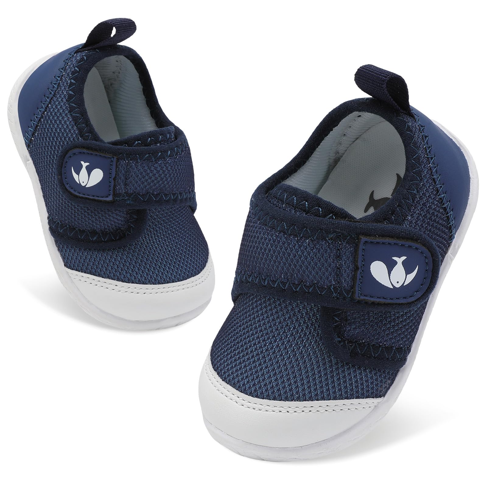 FEETCITY Infant First Walking Shoes Unisex Baby Shoes Boys Girls Sneakers Slip On Toddler Casual Sneaker Crib Shoes Navy