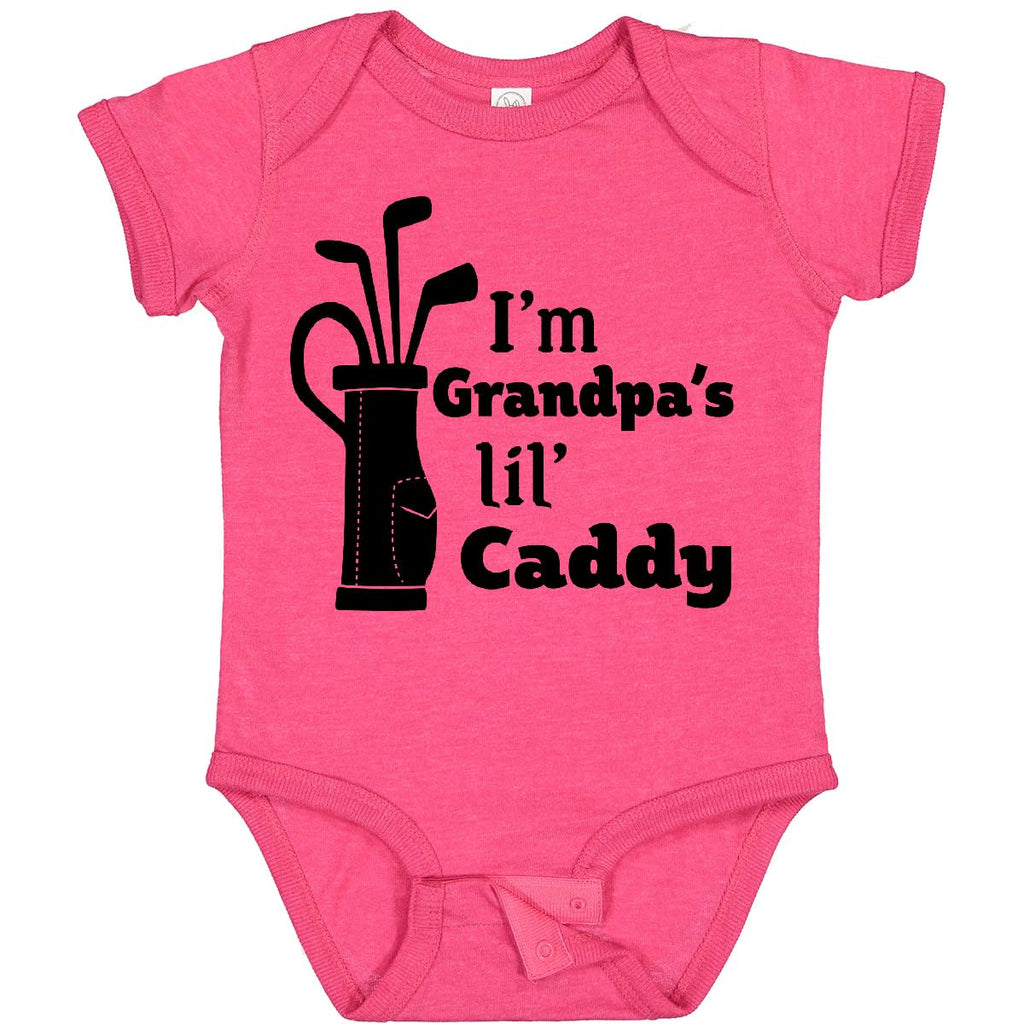 inktastic I'm Grandpa's Lil' Caddy- Golf for Kids Baby Bodysuit 12 Months Vintage Hot Pink 2c4dc