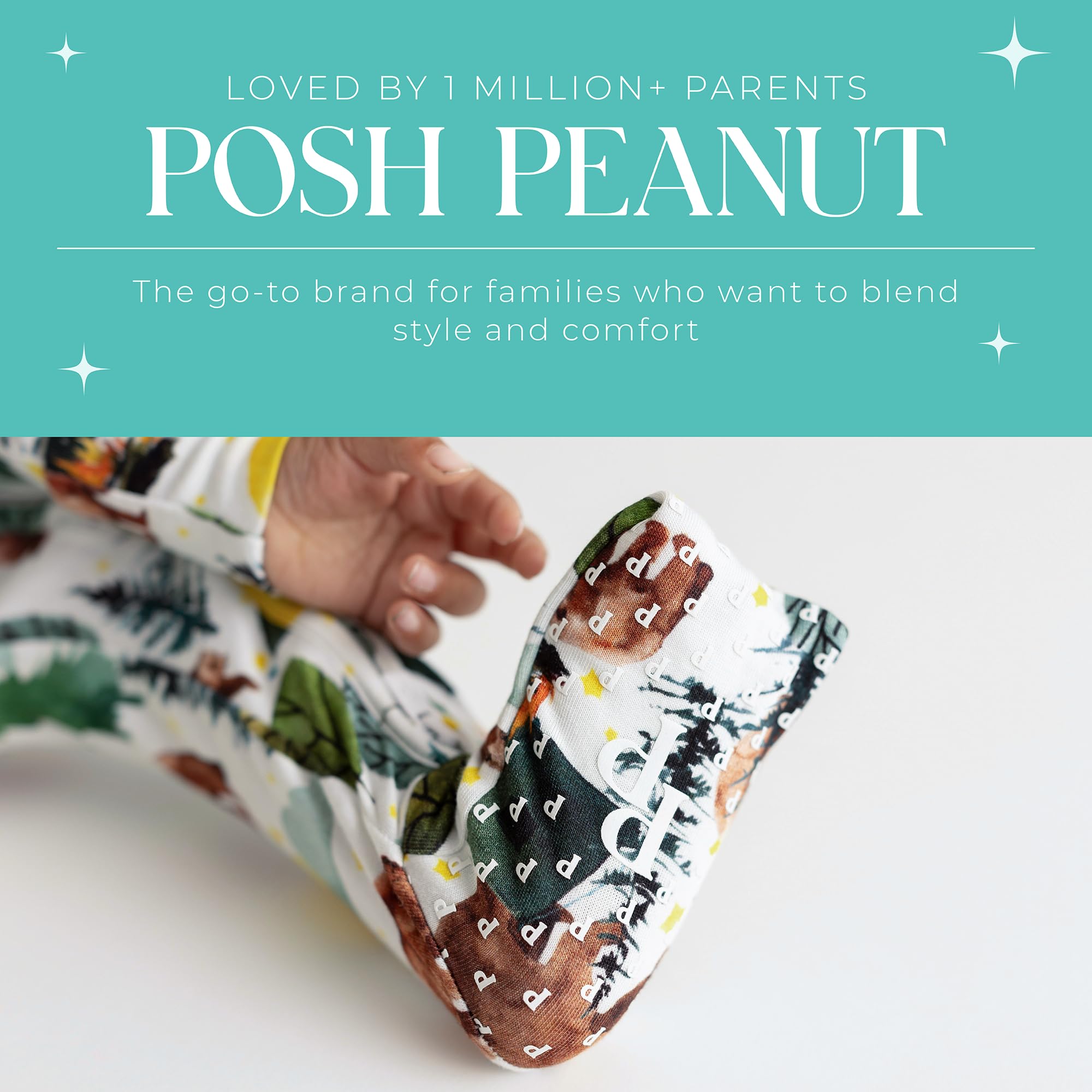 Posh Peanut Convertible Baby Sleepers - Boys Footless Baby Pajamas with 2 Way Zipper for Easy Diaper Changes - Archer, Newborn