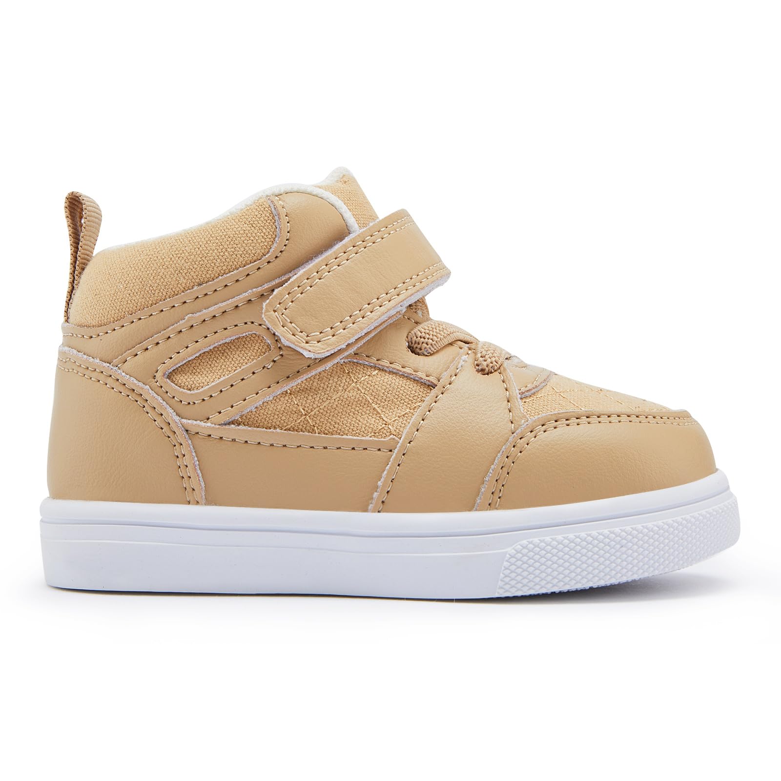 BMCiTYBM Baby High Top Sneakers Infant Walking Shoes Unisex Khaki Size 5