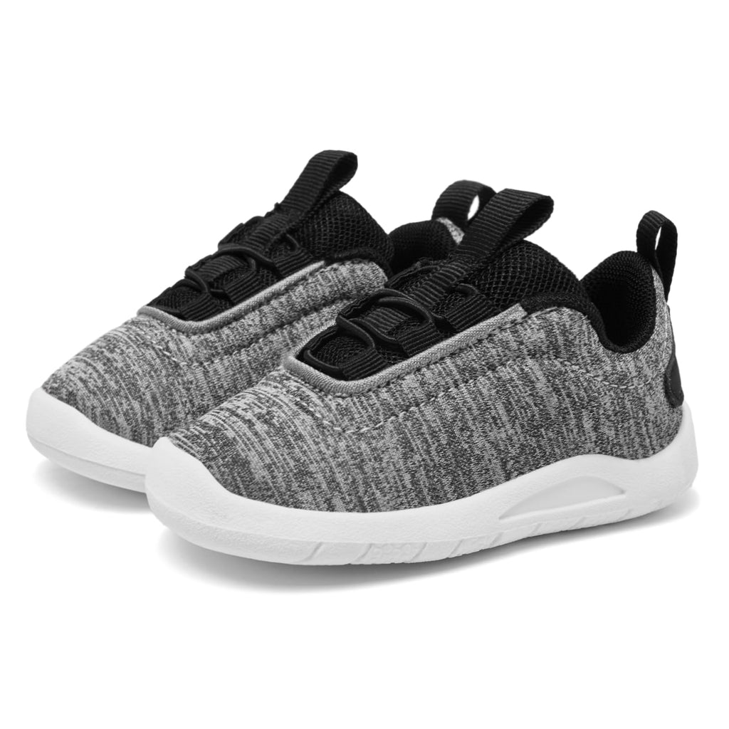 MORENDL Toddler Sneakers Baby Slip On Walking Shoes Non-Slip Breathable Boys & Girls Running Shoes Infant Tennis Shoe Mix Grey 12-15 Months Size 5