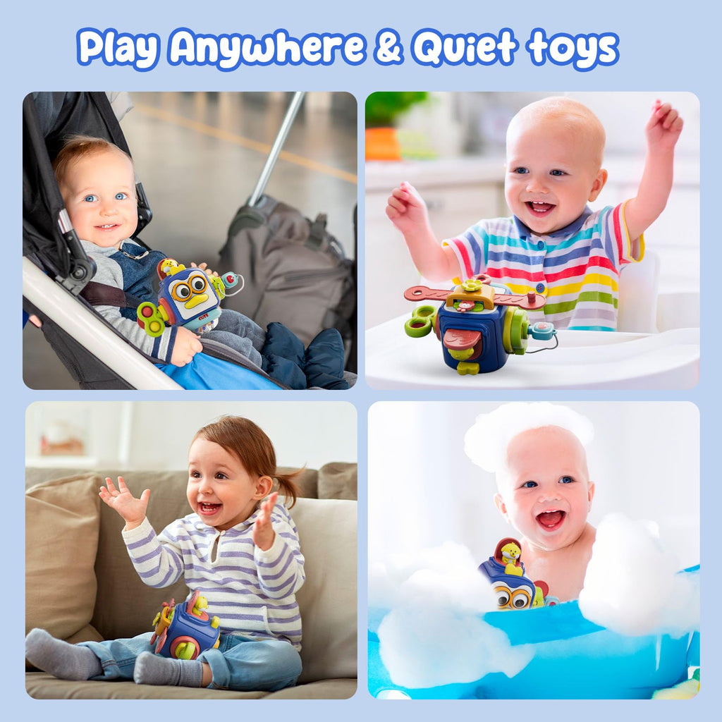 OSIMILY Toys for 1 Year Old Boy, Busy Cube Montessori Toys for 1+ Year Old,Sensory Toys for Toddlers 1-3,Fine Motor Skills Educational Toys,Birthday Gift for Baby Aged 6, 9, 10, 12, 18 Months