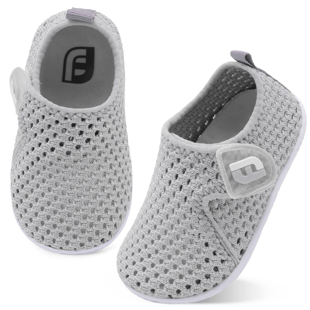 Baby Water Shoes Barefoot Aqua Shoe First Walking Shoes Swim Toddler Sandals for Beach Indoor Outdoor Activity Mesh LightGrey 2.5-3 Years Toddler