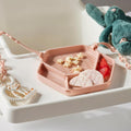 Smack Fun - The Original All-in-one Suction Plates + Safety Toy Straps - Silicone Suction Plates for Toddlers + Baby - First Foods + Self-Feeding. Comes with 2 Straps (Blush)