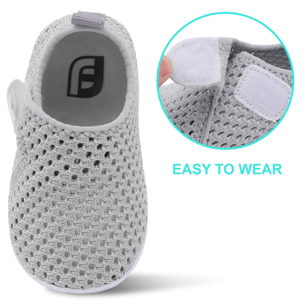 Baby Water Shoes Barefoot Aqua Shoe First Walking Shoes Swim Toddler Sandals for Beach Indoor Outdoor Activity Mesh LightGrey 2.5-3 Years Toddler