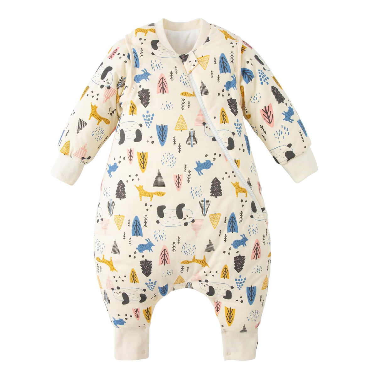 Duomiaomiao 0.5 TOG Toddler Sleep Bag 36-48 Months 100% Cotton Lightweight Baby Sleep Sack with Feet, Breathable Comfy Toddler Wearable Blanket