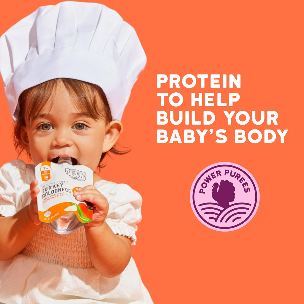 Serenity Kids Turkey Bolognese Baby Food Pouches, Organic, 3.5 Oz, 12 Pack