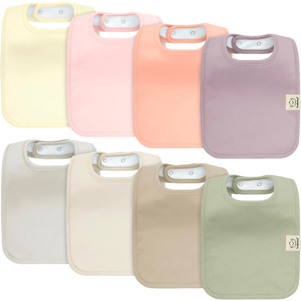 KeaBabies 8-Pack Organic Baby Bibs for Boys, Girls Drool Bibs (Embrace)