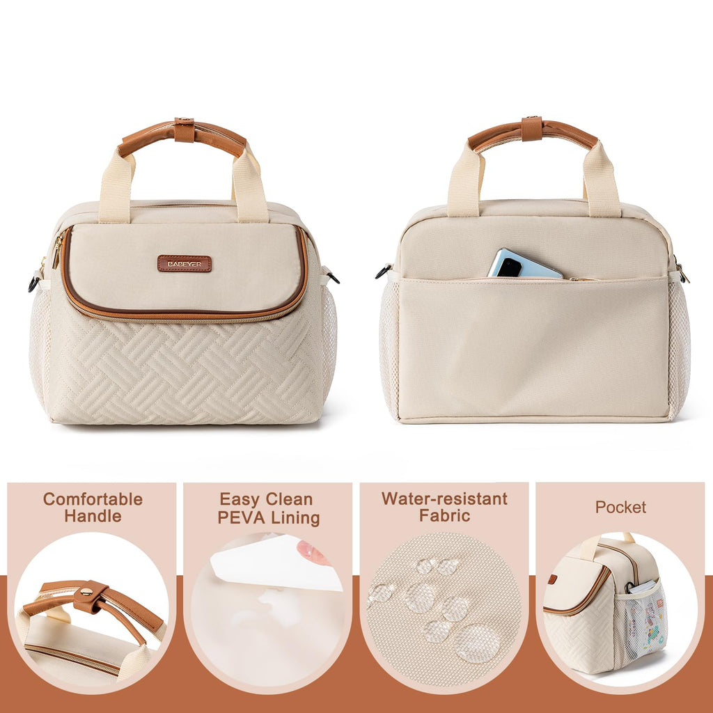 Breastmilk Cooler Breast Pump Bag with Ice Pack Fits 6 Bottles Up to 9 Oz