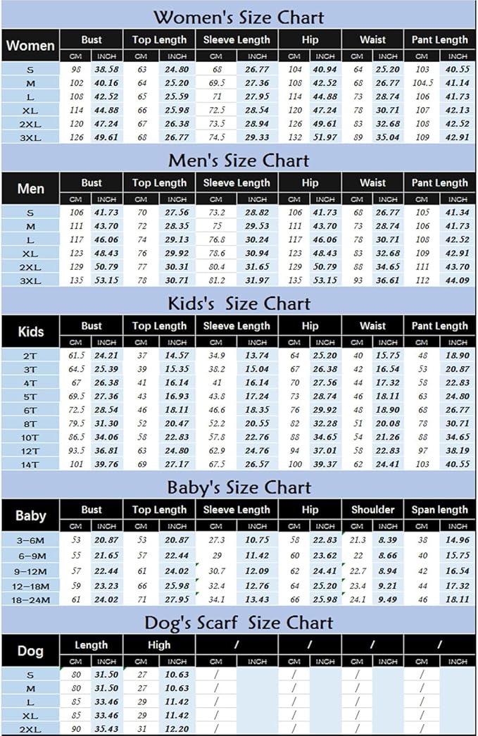 Awoscut Christmas Family Matching Pajamas Christmas Pjs Holiday Nightwear Sleepwear Sets Long Sleeve Pjs