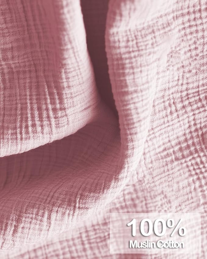 Muslin Nursing Covers for Breastfeeding, Arch Neckline Breast Feeding Covers for Women, Moms Privacy Breathable Summer Nursing Apron,Enlarged XL Size Soft Feeding Cover (Blush Pink)